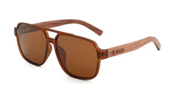 Lunettes de soleil polarisées vintage en bois respectueuses de l'environnement – ​​Protection UV400