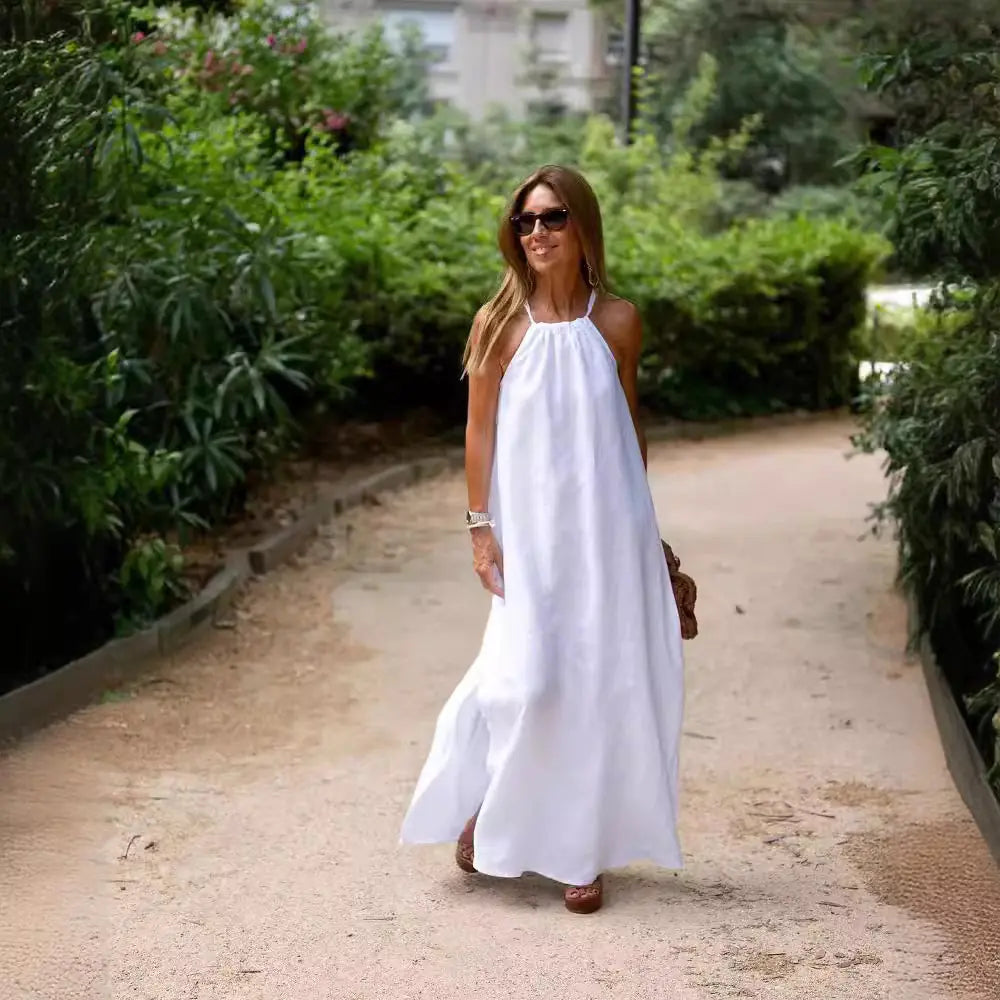 Chic Cotton-Linen Women's Dress