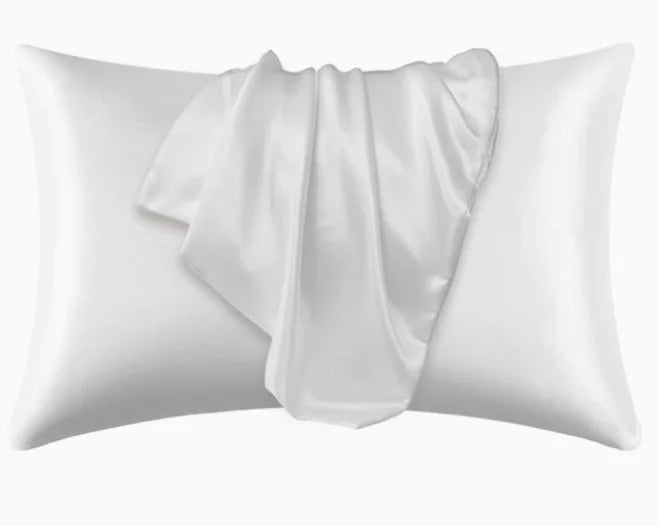 Lot de 2 taies d'oreiller de luxe en satin de soie