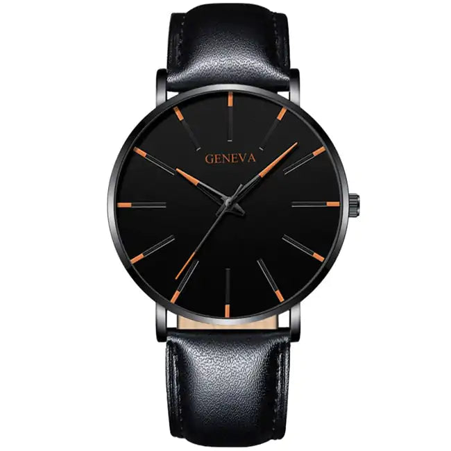 Montre élégante et minimaliste en acier inoxydable