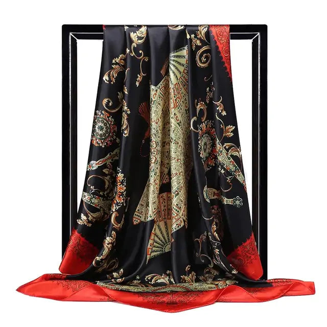 Écharpe en soie élégante pour femme - Luxueuse et polyvalente