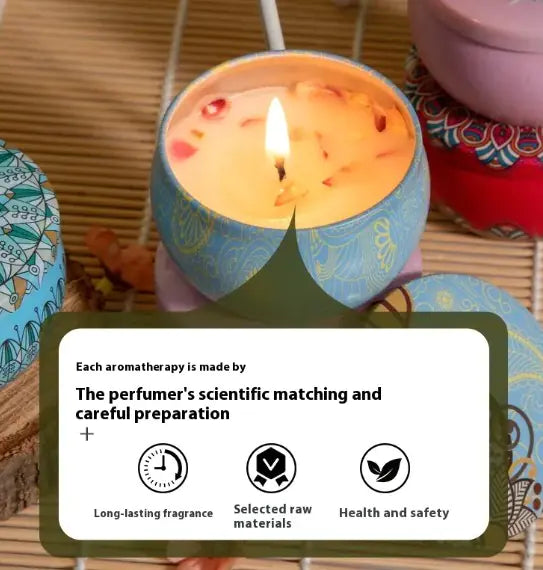 Aromatherapy Essential Oil Mini Candle with Dried Petals