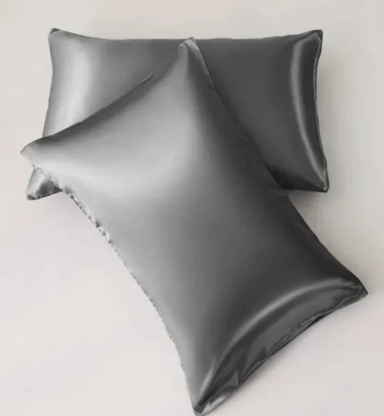 Lot de 2 taies d'oreiller de luxe en soie