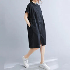 Robe chemise d'été en coton léger, idéale par temps chaud