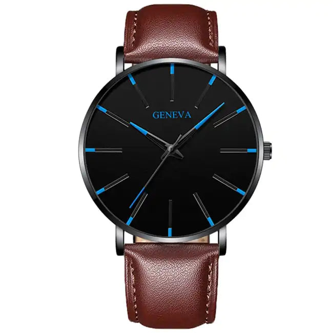 Montre élégante et minimaliste en acier inoxydable