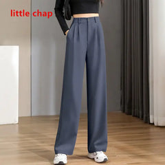 Pantalon droit taille haute vintage chic pour femme