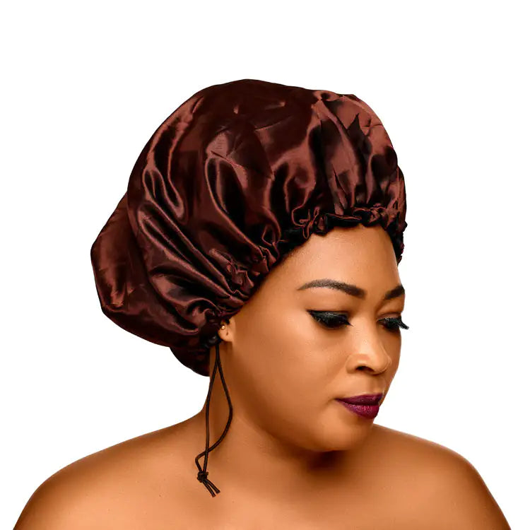 Luxurious Silk Satin Night Hair Cap - Prevents Breakage