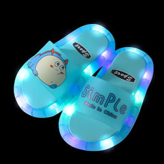 Kids' LED Light-Up Dinosaur Slippers - Cozy & Fun
