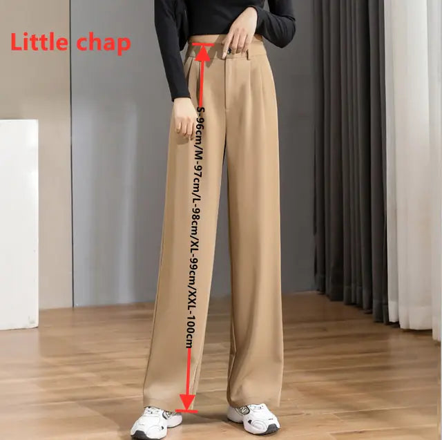 Pantalon droit taille haute vintage chic pour femme