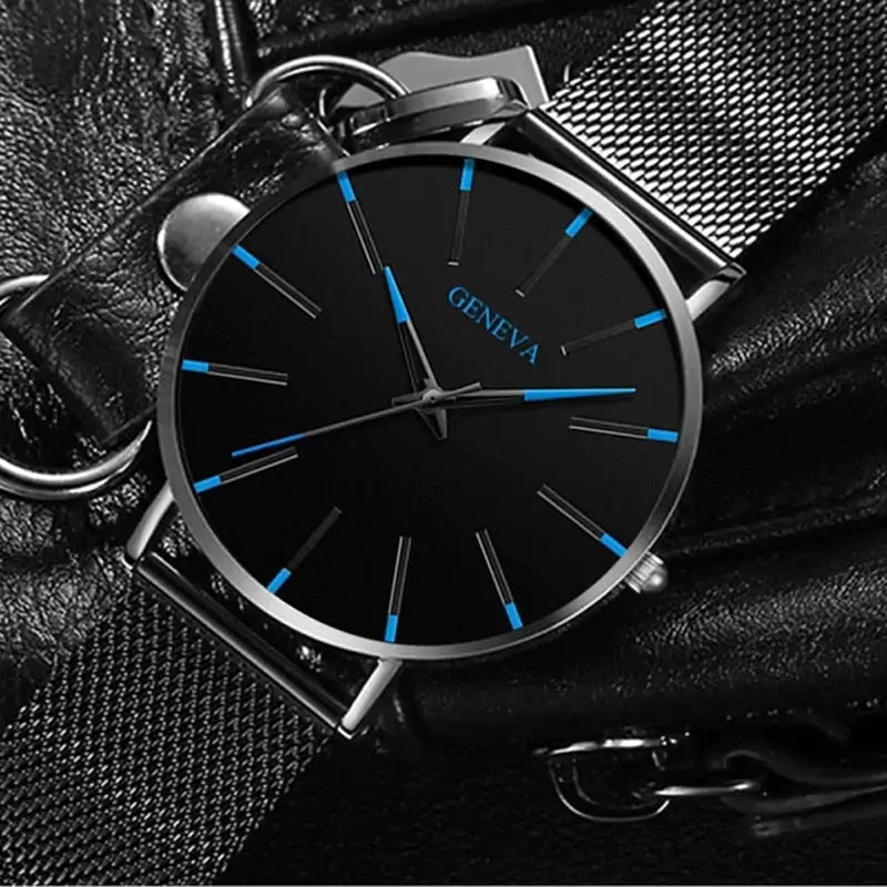 Montre élégante et minimaliste en acier inoxydable