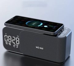 Multifunctional LED Alarm Clock with Wireless Charging & Bluetooth