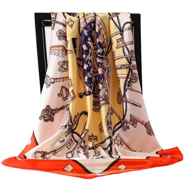Écharpe en soie élégante pour femme - Luxueuse et polyvalente