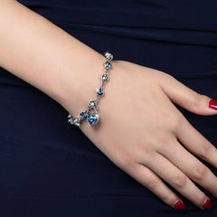 Heart Queen Sapphire Bracelet - Timeless Elegance