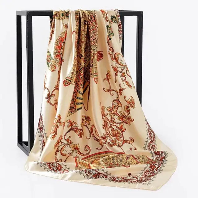 Écharpe en soie élégante pour femme - Luxueuse et polyvalente