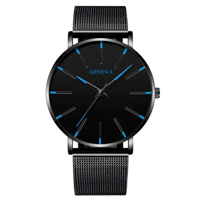 Montre élégante et minimaliste en acier inoxydable