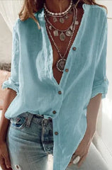 Cardigan doux à col en V - Mélange de coton confortable, manches longues