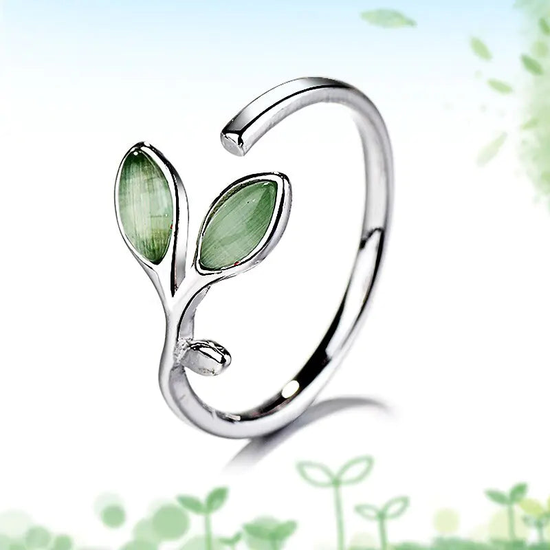 Bague élégante au design de feuille - Inspirée de la nature
