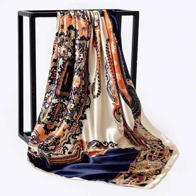 Écharpe en soie élégante pour femme - Luxueuse et polyvalente