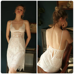 Robe de nuit cami à encolure en V élégante - Loungewear féminine élégante 