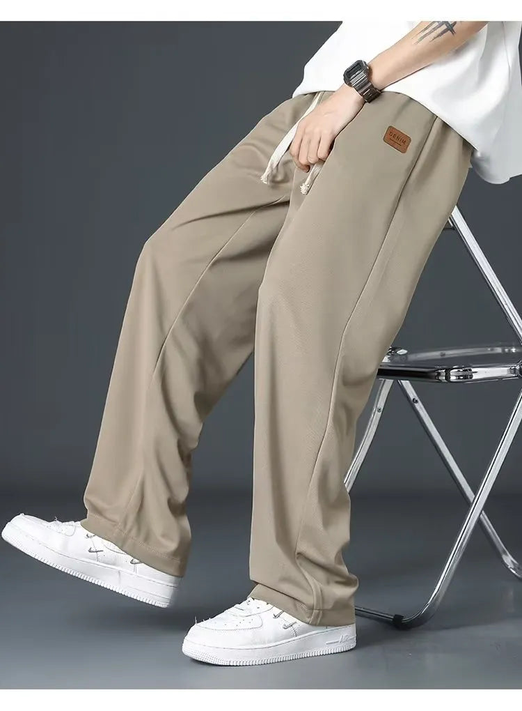 Ultra-Light Men’s Ice Silk Casual Pants - Breathable & Loose-Fit