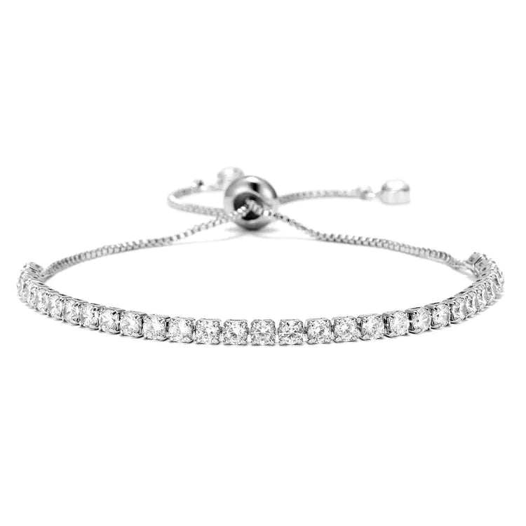 Elegant Adjustable Zircon Bracelet - Available in 3 Colors