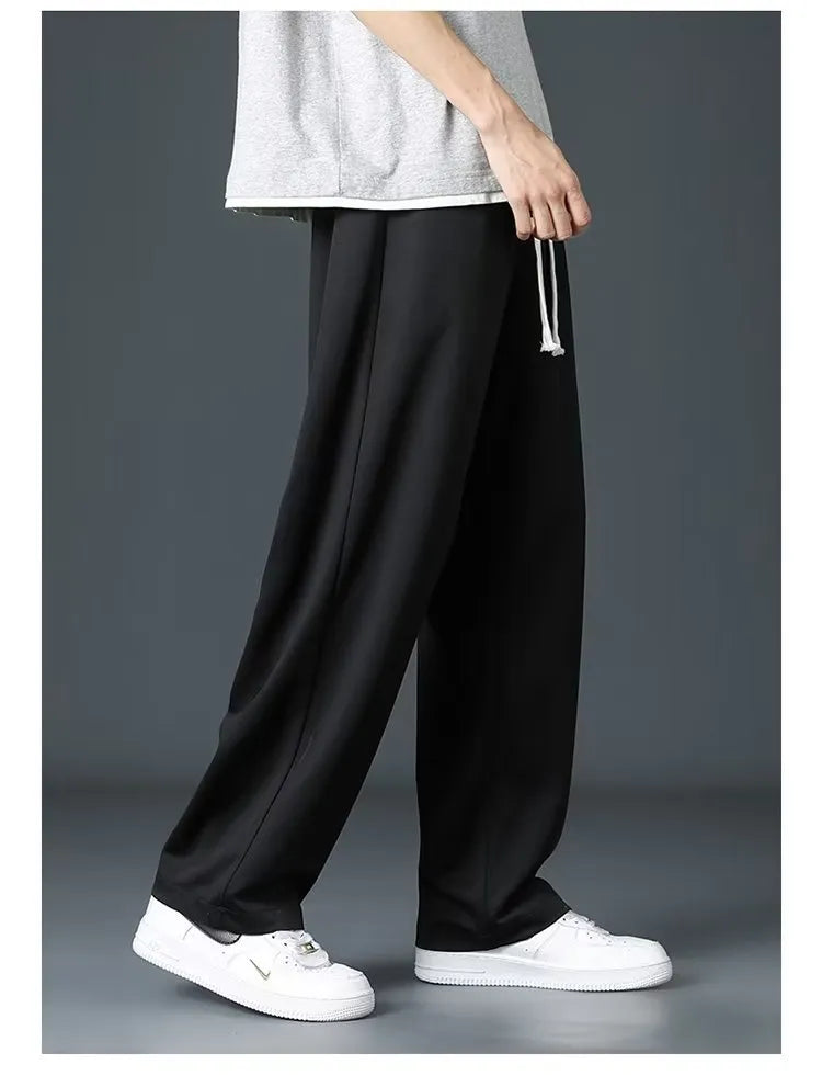 Ultra-Light Men’s Ice Silk Casual Pants - Breathable & Loose-Fit