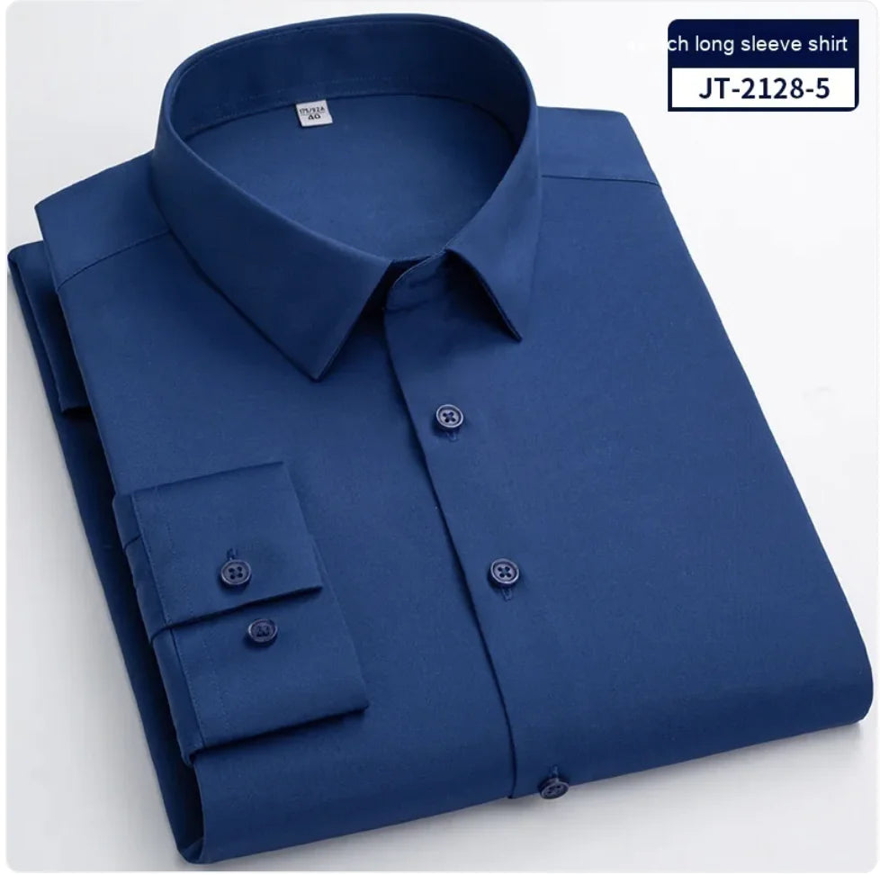 Seamless Men’s Elastic Long-Sleeve Comfort Shirt