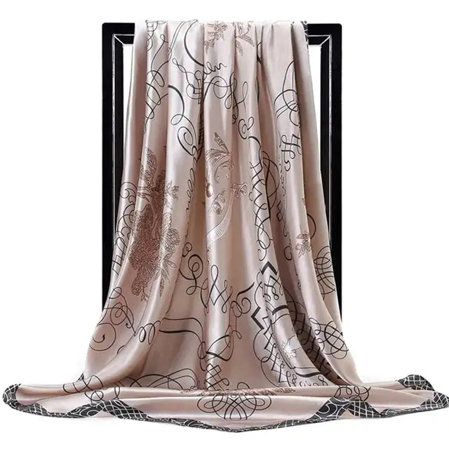 Écharpe en soie élégante pour femme - Luxueuse et polyvalente
