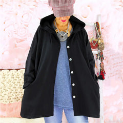 Trench-coat chic à capuche pour femme, disponible en plusieurs couleurs