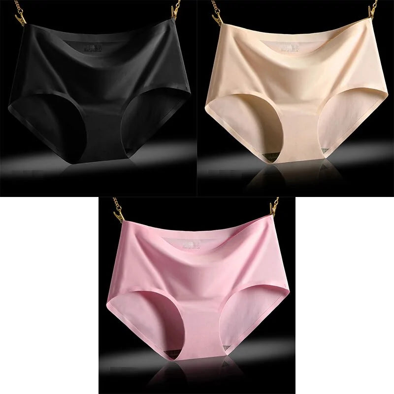 Culotte taille basse luxueuse sans coutures, semblable à de la soie