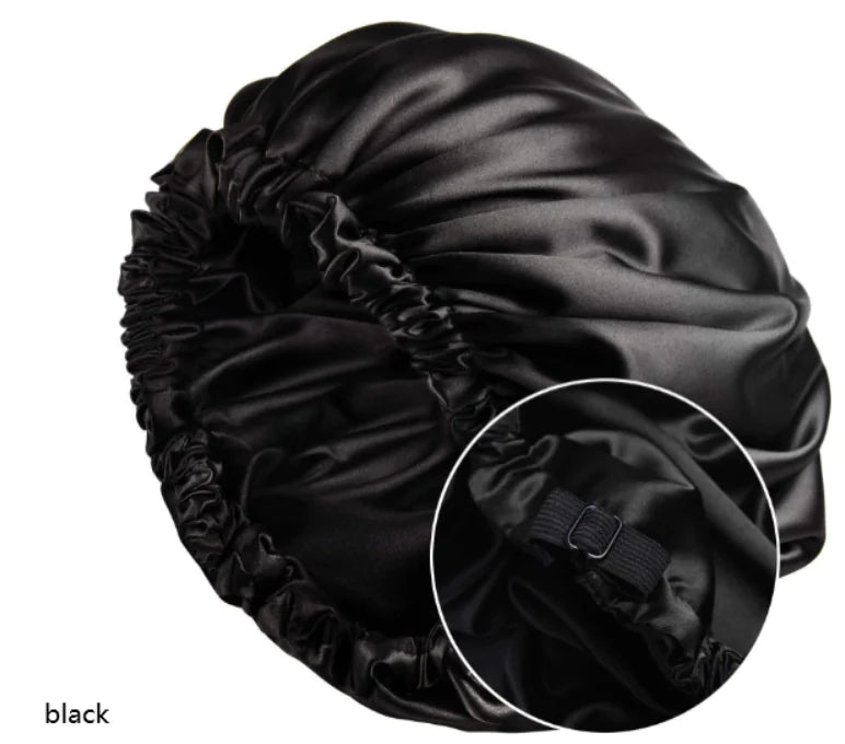 Luxurious Silk Satin Night Hair Cap - Prevents Breakage