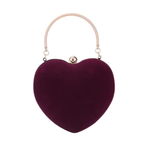 Chic Heart-Shaped Crossbody Handbag - Multi-Color Options