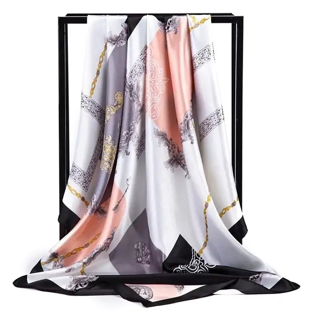 Écharpe en soie élégante pour femme - Luxueuse et polyvalente