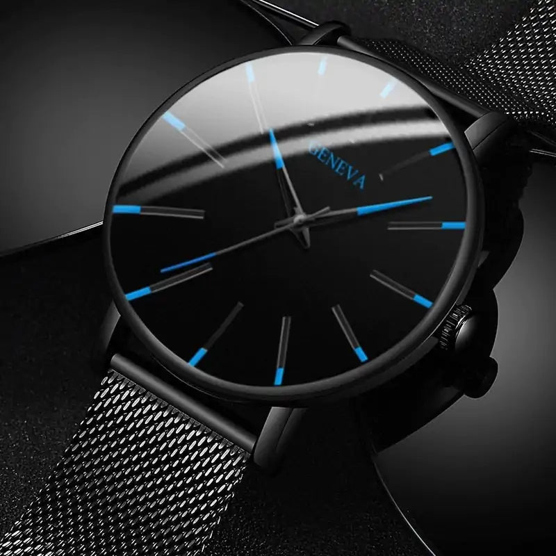 Montre élégante et minimaliste en acier inoxydable