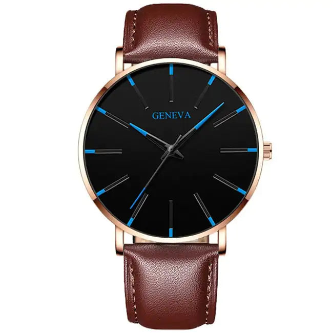 Montre élégante et minimaliste en acier inoxydable