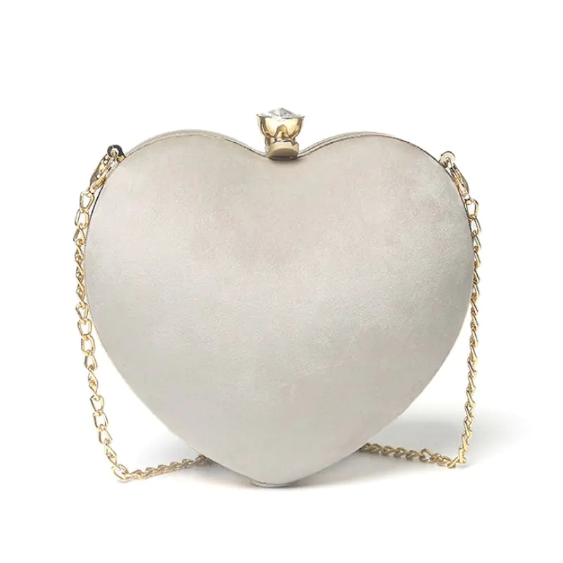 Chic Heart-Shaped Crossbody Handbag - Multi-Color Options