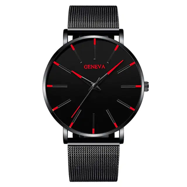 Montre élégante et minimaliste en acier inoxydable