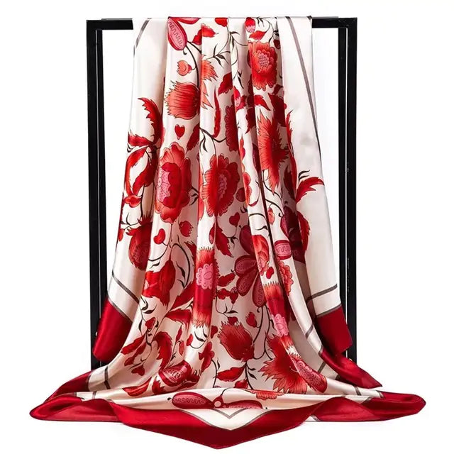 Écharpe en soie élégante pour femme - Luxueuse et polyvalente