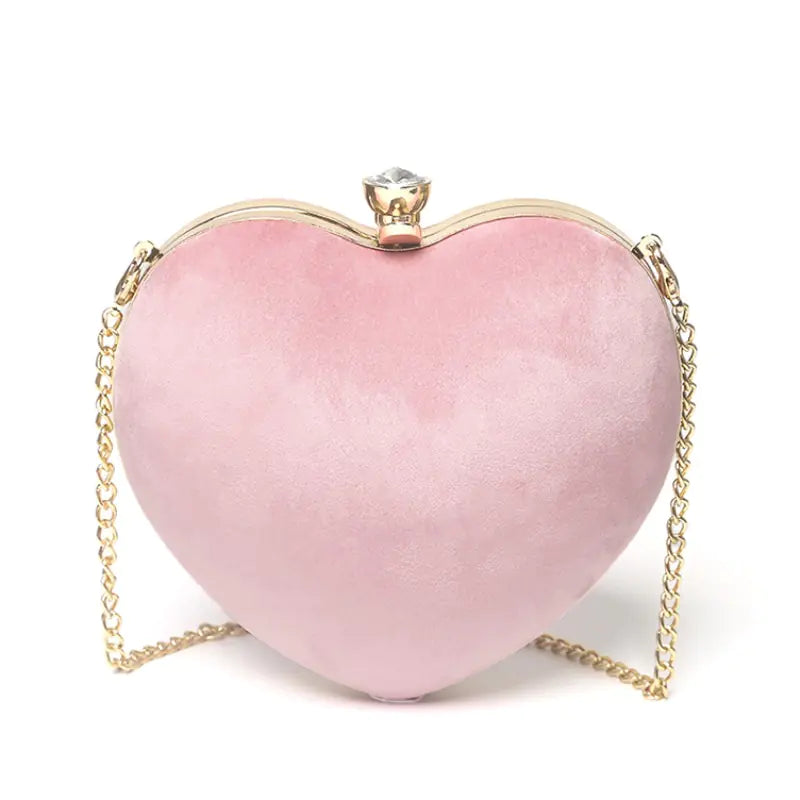 Chic Heart-Shaped Crossbody Handbag - Multi-Color Options