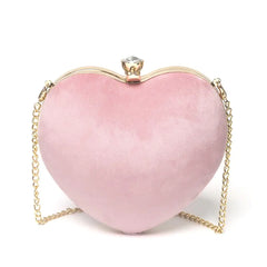 Chic Heart-Shaped Crossbody Handbag - Multi-Color Options
