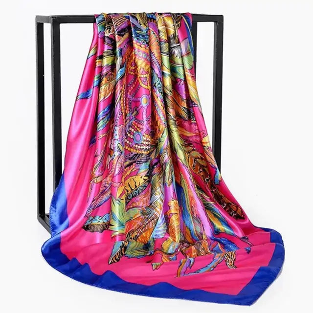 Écharpe en soie élégante pour femme - Luxueuse et polyvalente
