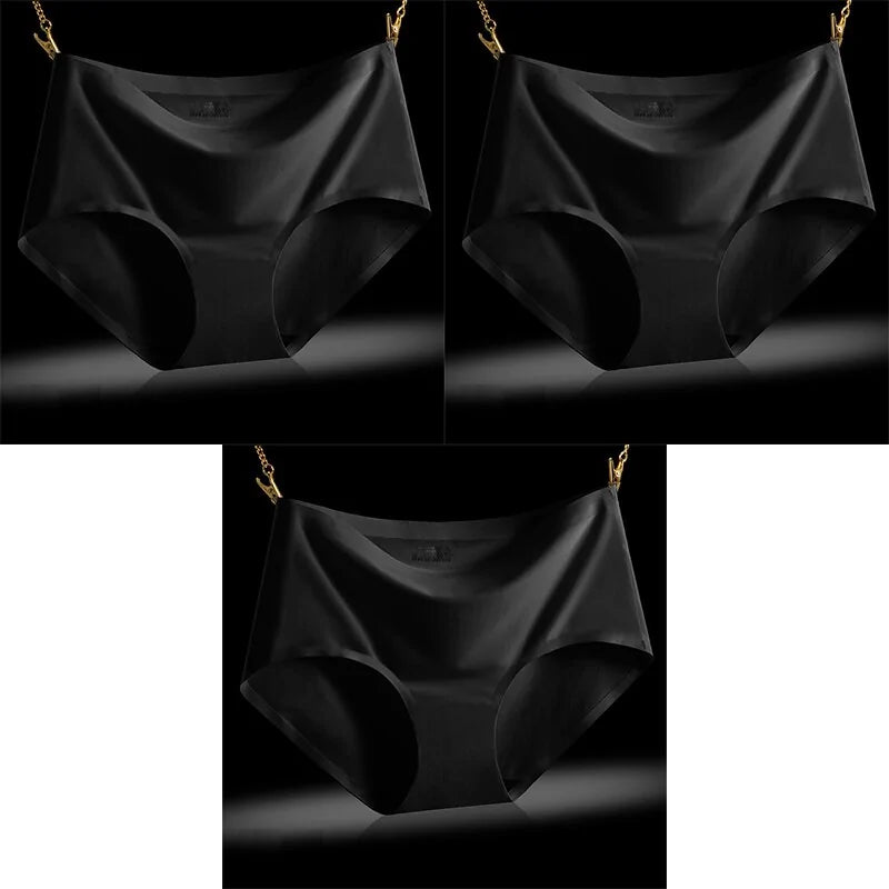 Culotte taille basse luxueuse sans coutures, semblable à de la soie