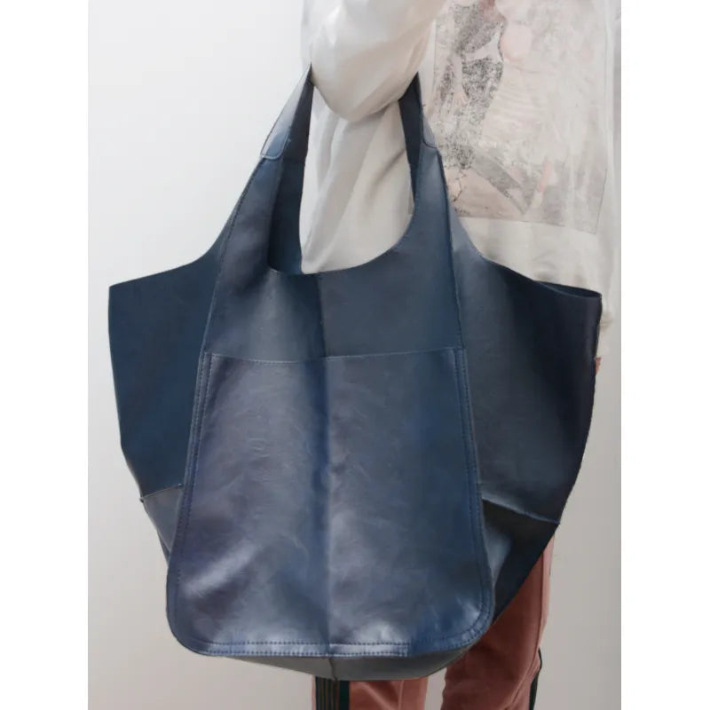 Sac fourre-tout en cuir PU élégant - Grande capacité et style multiple 