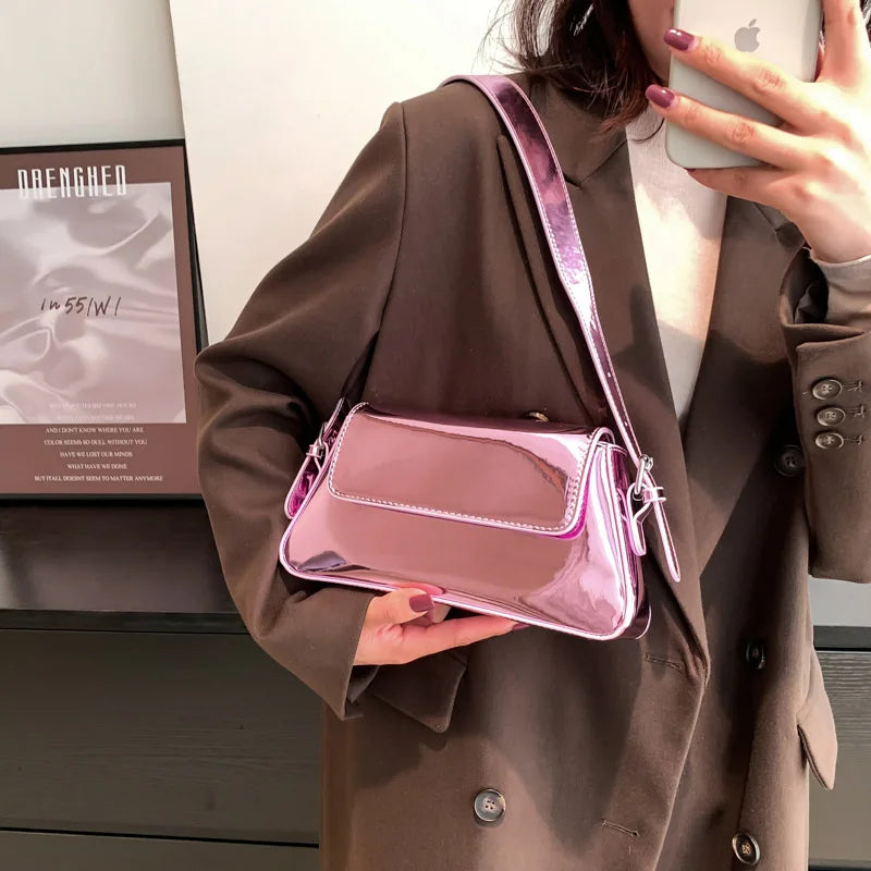 Elegant Flip Messenger Bag for Women - Chic Underarm Shoulder Style