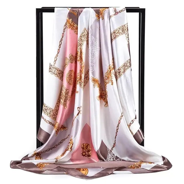 Écharpe en soie élégante pour femme - Luxueuse et polyvalente