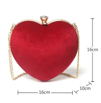 Chic Heart-Shaped Crossbody Handbag - Multi-Color Options