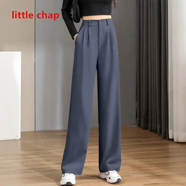 Pantalon droit taille haute vintage chic pour femme