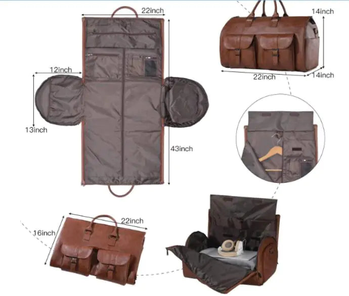 Convertible Duffle-Garment Luggage - Versatile Travel Solution