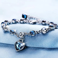 Heart Queen Sapphire Bracelet - Timeless Elegance