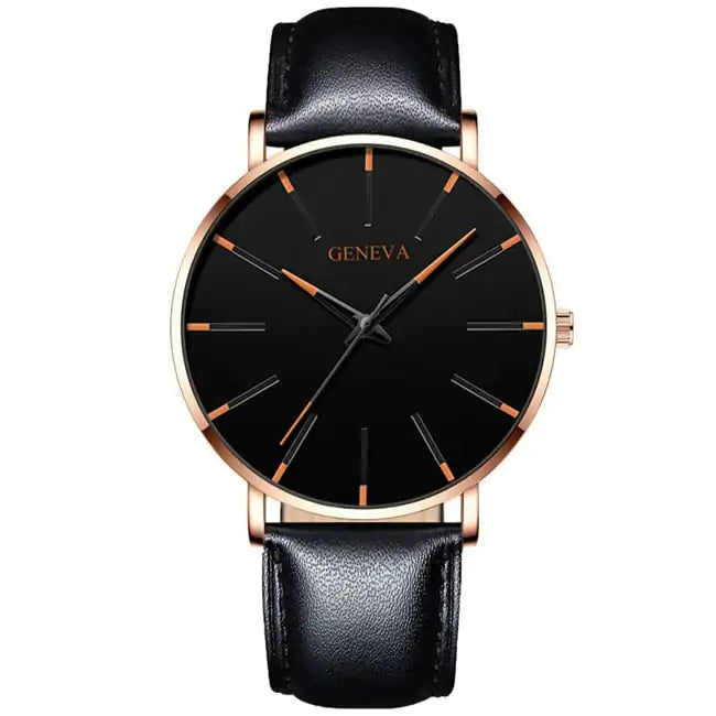 Montre élégante et minimaliste en acier inoxydable